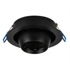 Σποτ Στρογγυλό Χωνευτό Κινητό Αλουμινίου Μαύρο 928326/BL